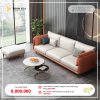 Bộ sofa phòng khach 3 chổ ngồi chất liệu da cao cấp - TG12