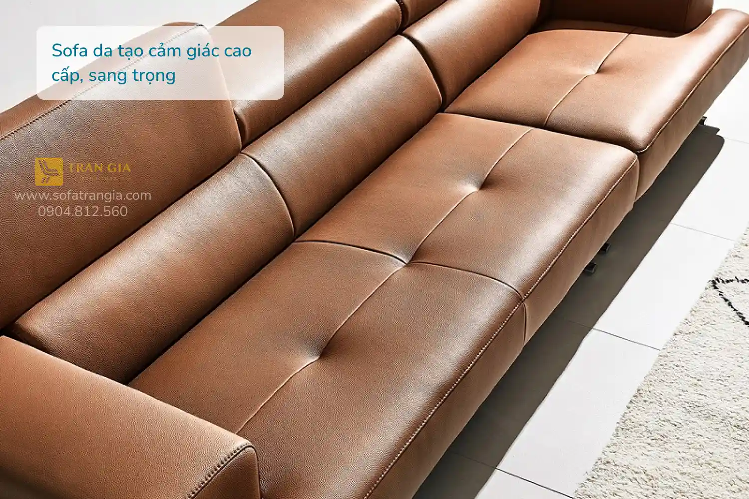 Sofa da tạo cảm giác cao cấp, sang trọng